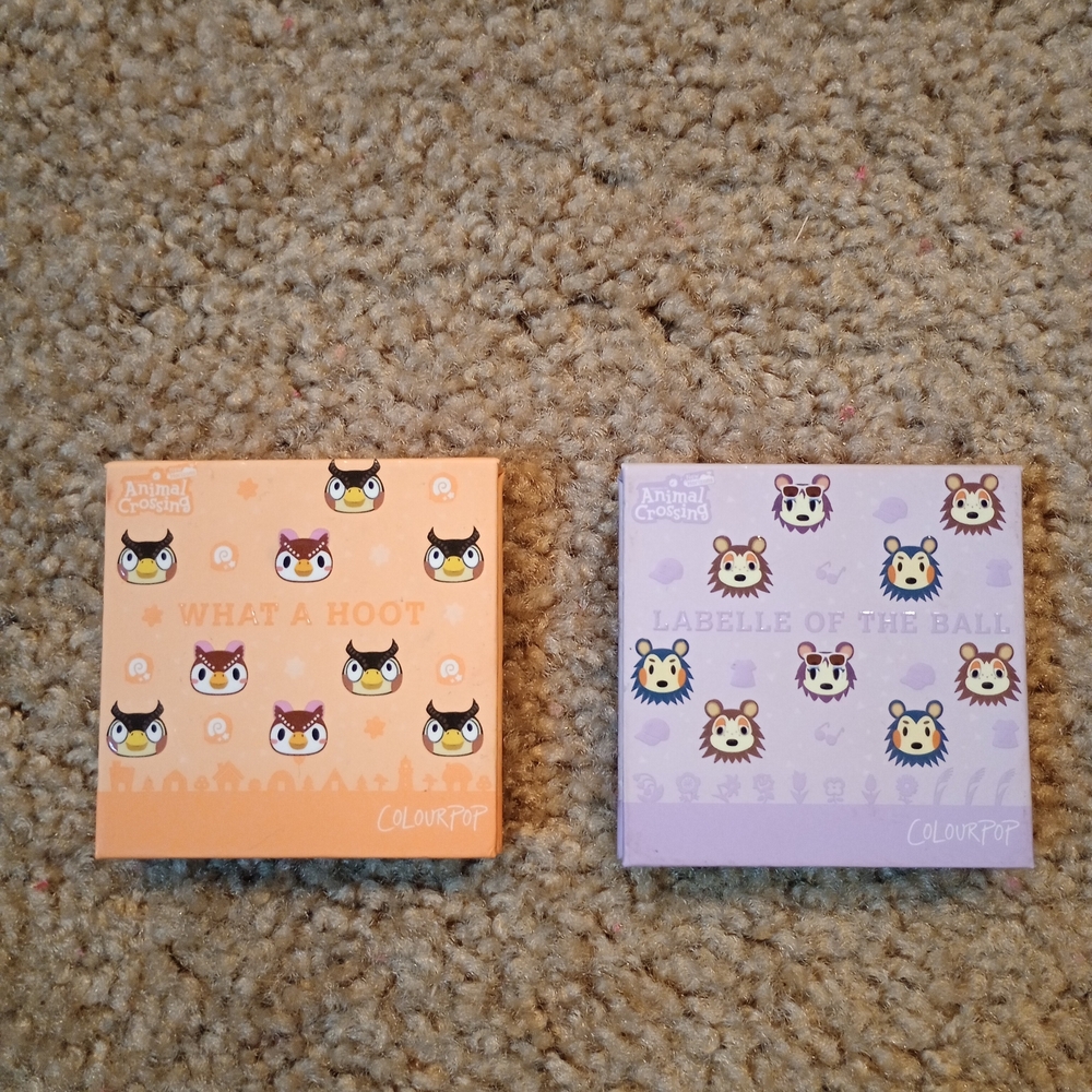 ColourPop Animal Crossing Eyeshadow Palette Set - Orange and Purple